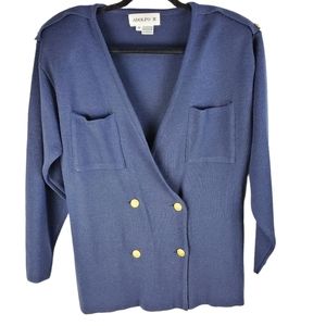 Adolfo II vintage long double breasted sweater M